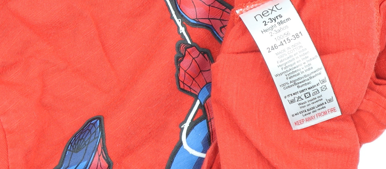 Next Boys Red Spider-Man Long Sleeve T-Shirt 2-3 Years