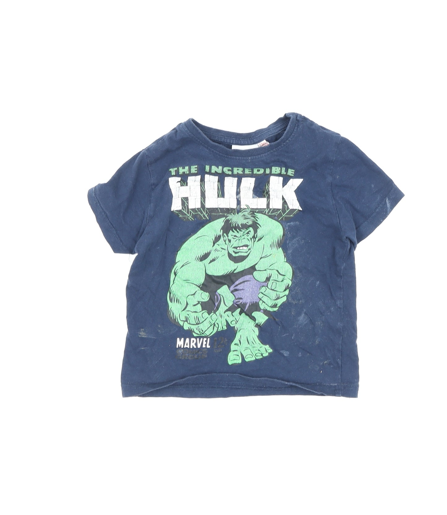 Marvel Boys Blue Hulk T-Shirt 2-3 Years Graphic Superhero