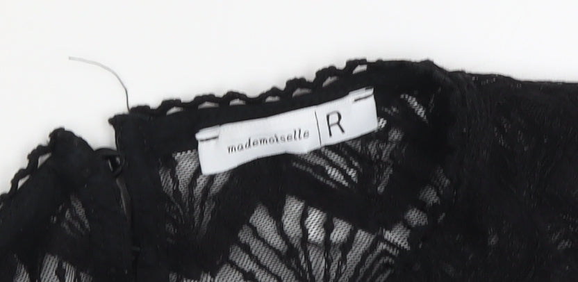 Mademoiselle R Women's Black Lace T-Shirt M