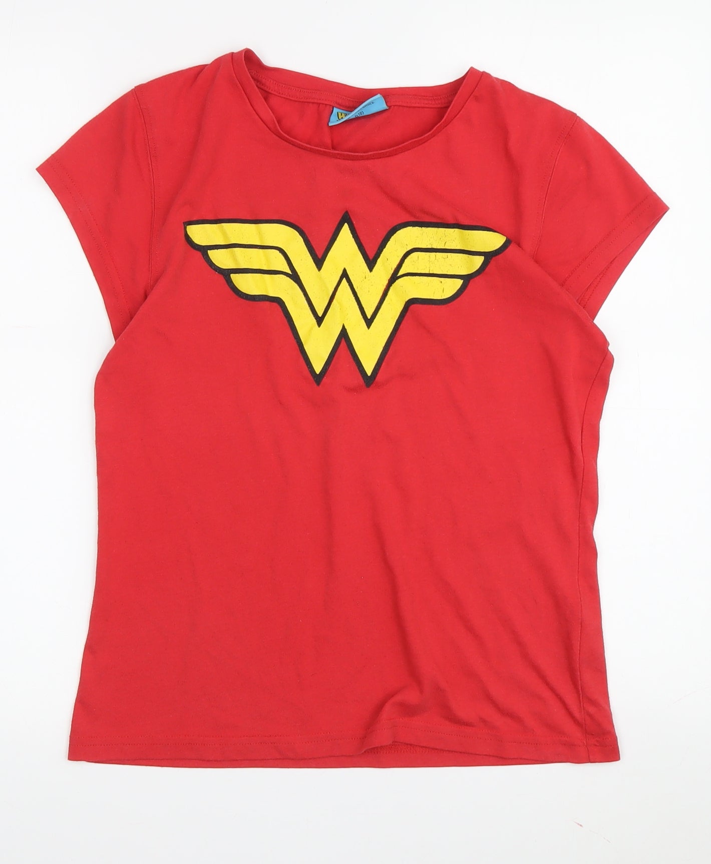 Wonder Woman Red T-Shirt, Women Size 12, Comic Style