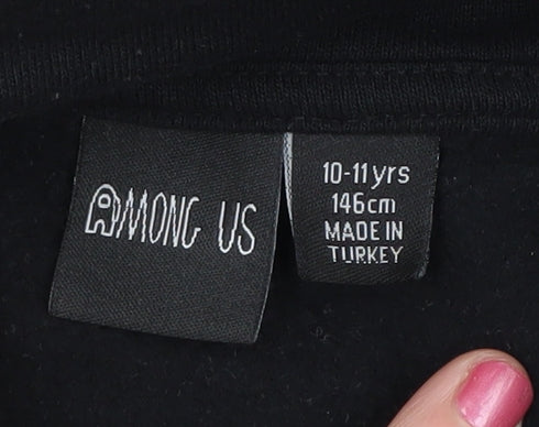 Among Us Boys Black Pullover Hoodie 10-11 Years