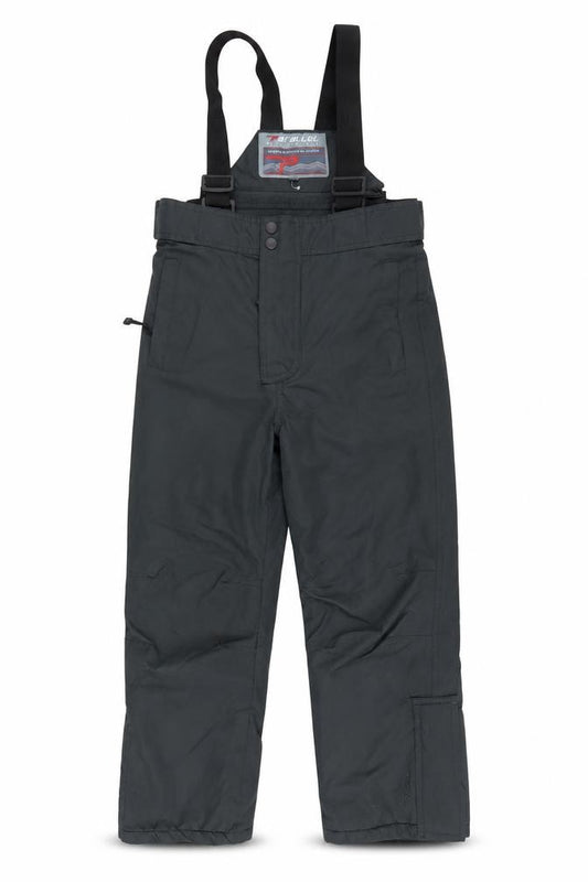 Front view of Parallel boys’ snow pants black 9-10 years insulated waterproof
