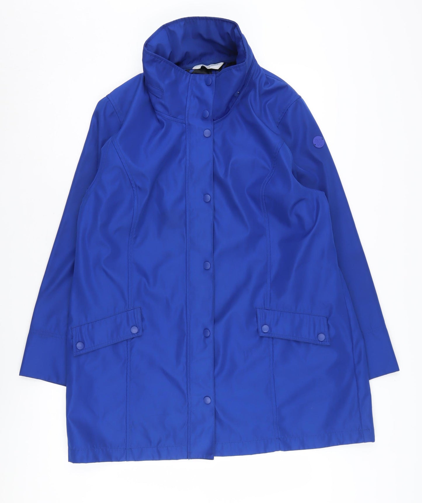 Penny Plain Women's Blue Rain Coat Jacket Size 14