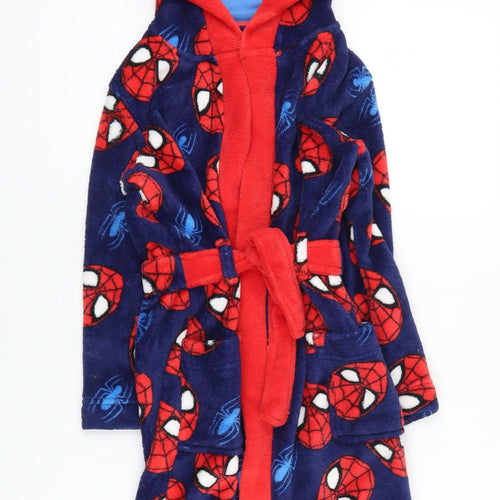Marvel Spider-Man Boys Robe, Red/Blue Fleece, Size 6-7 Years