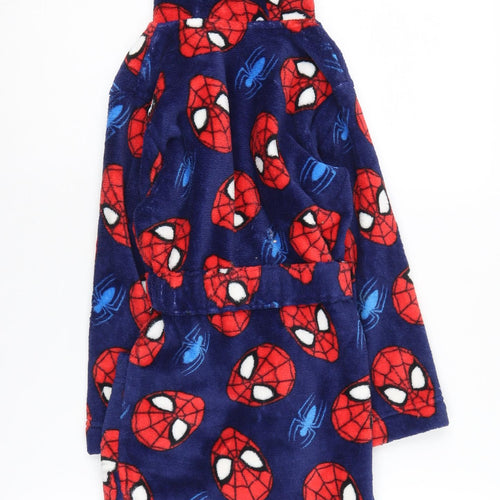 Marvel Spider-Man Boys Robe, Red/Blue Fleece, Size 6-7 Years