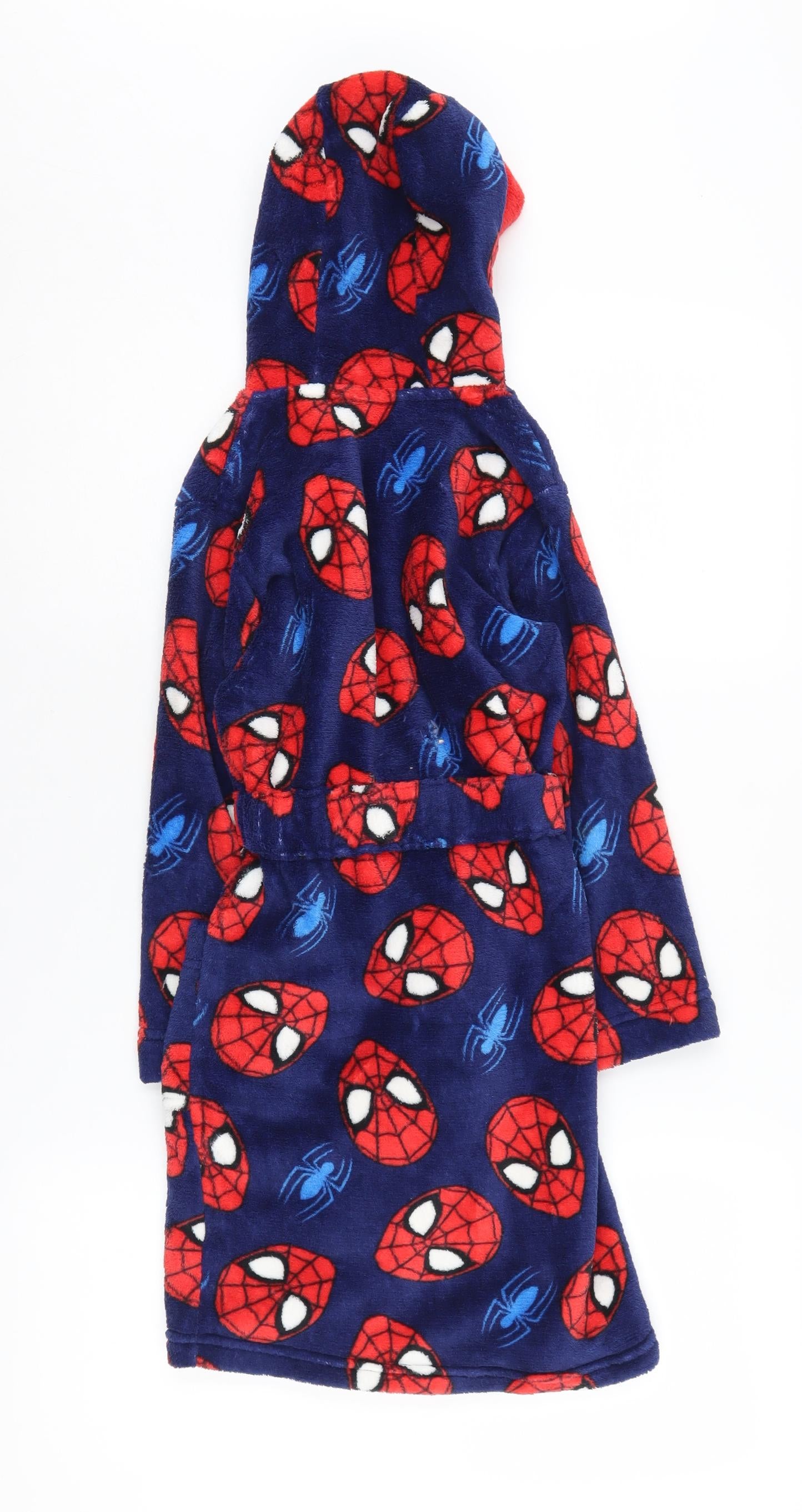 Marvel Spider-Man Boys Robe, Red/Blue Fleece, Size 6-7 Years