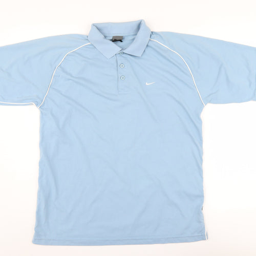 Nike Men's Blue Polo Shirt L Short Sleeve