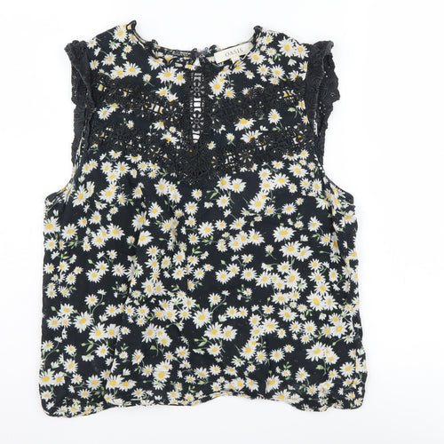 Oasis Women's Black Floral Blouse, Size 14, Casual