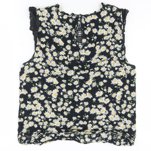Oasis Women's Black Floral Blouse, Size 14, Casual