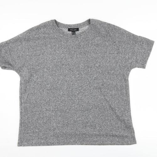 New Look Women's Grey Basic Crew Neck T-Shirt Size 10