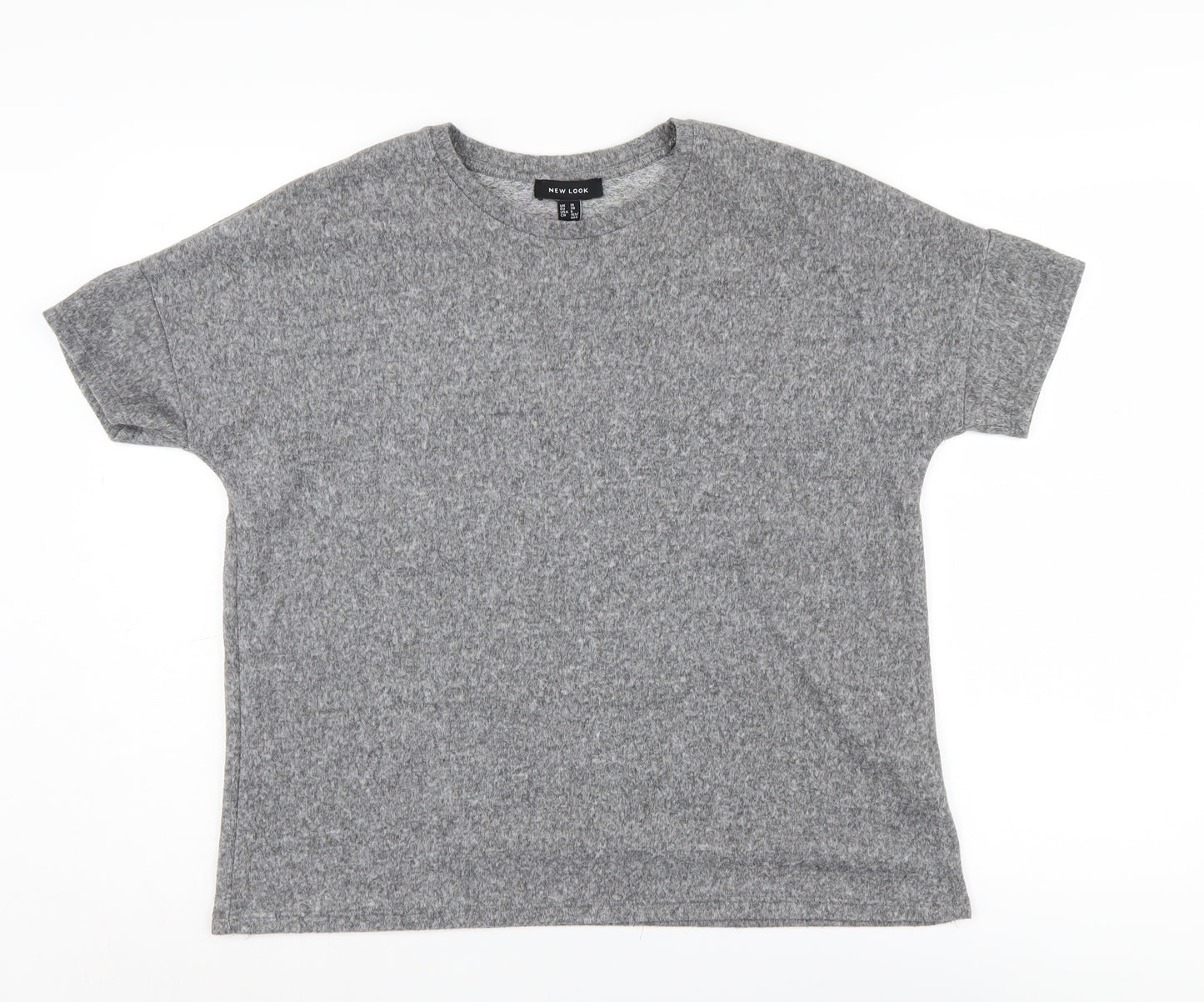 New Look Women's Grey Basic Crew Neck T-Shirt Size 10