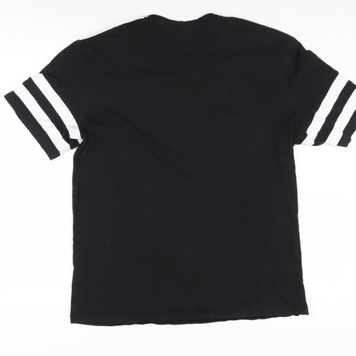 Only & Sons Men's Black Striped T-Shirt - Medium