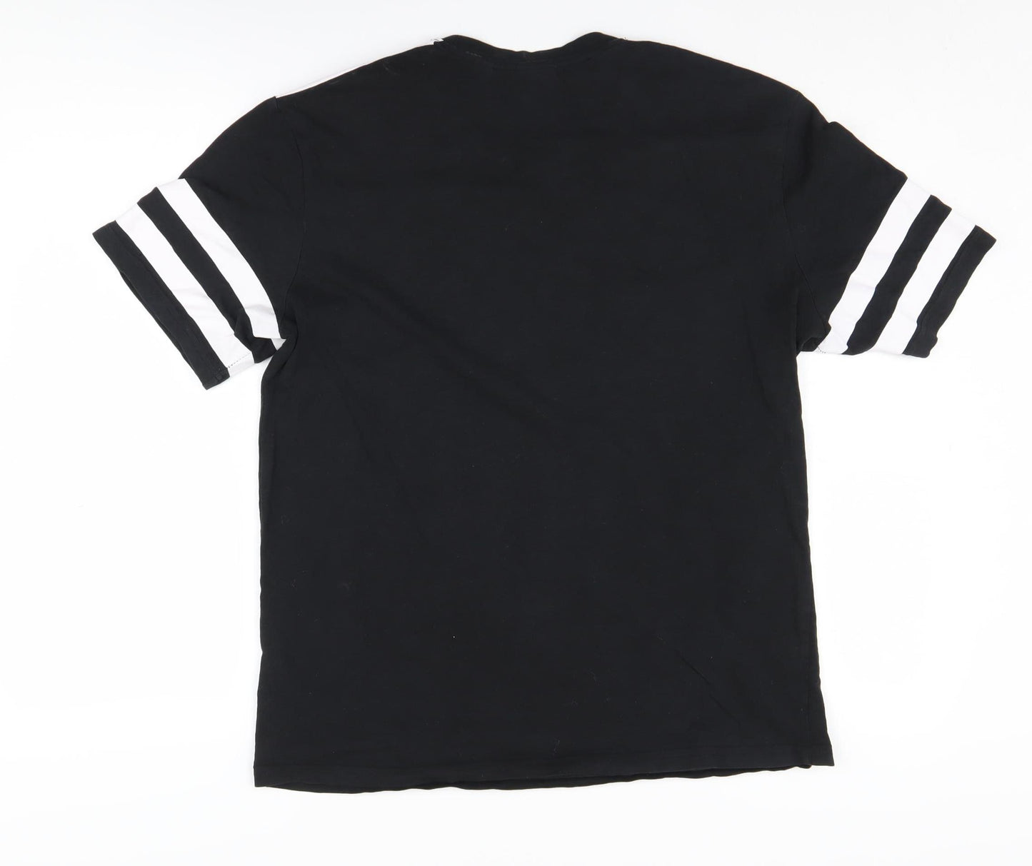 Only & Sons Men's Black Striped T-Shirt - Medium