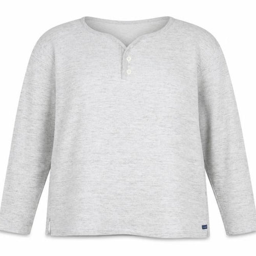 Pro Sport Women's Grey L Henley Jumper, Long Sleeve