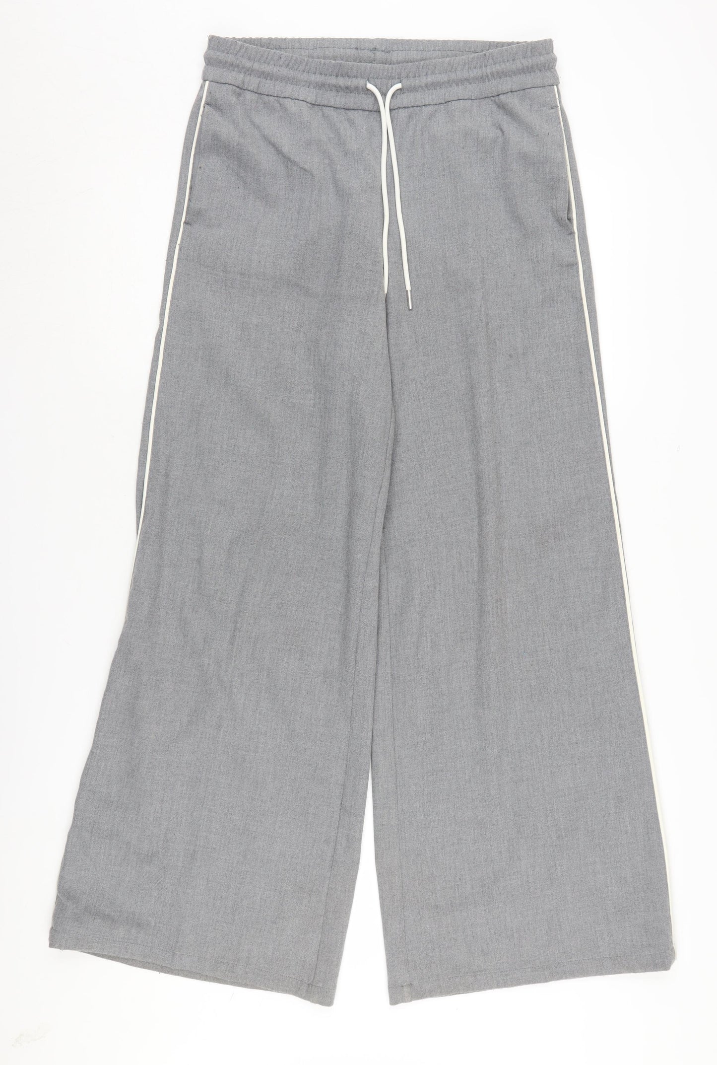H&M Women's Grey Wide-Leg Trousers XS