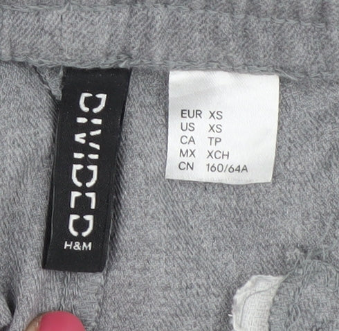 H&M Women's Grey Wide-Leg Trousers XS