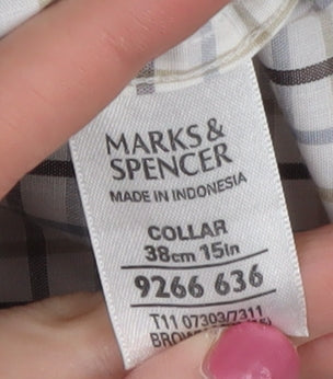 Marks and Spencer Men's Multicoloured Check Shirt