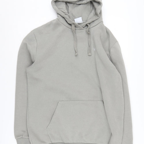 MP Unisex Grey Pullover Hoodie S - Hooded & Pocketed