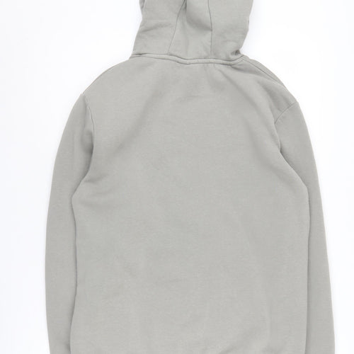 MP Unisex Grey Pullover Hoodie S - Hooded & Pocketed