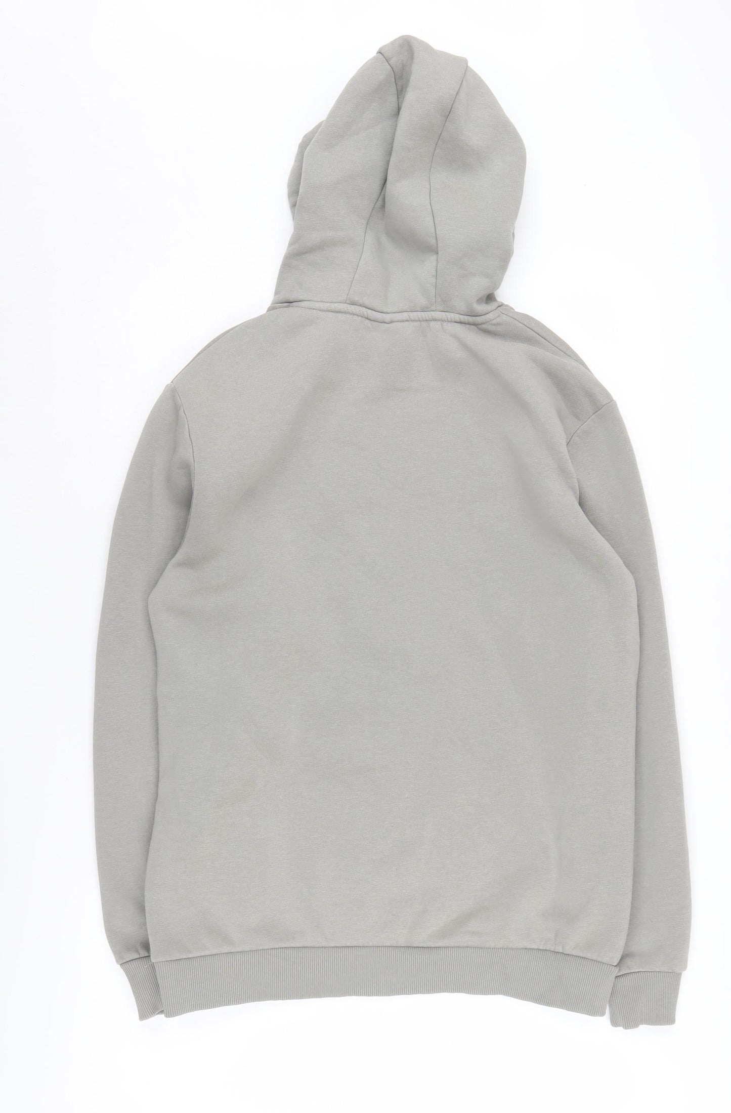 MP Unisex Grey Pullover Hoodie S - Hooded & Pocketed