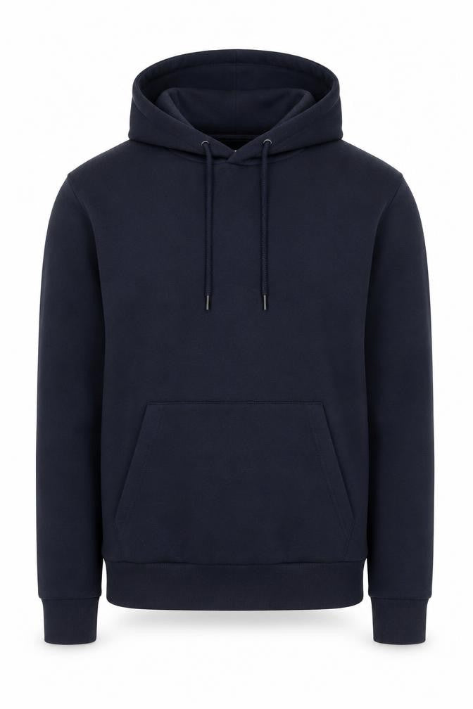 Front view of Brave Soul Men's Black Pullover Hoodie, size M