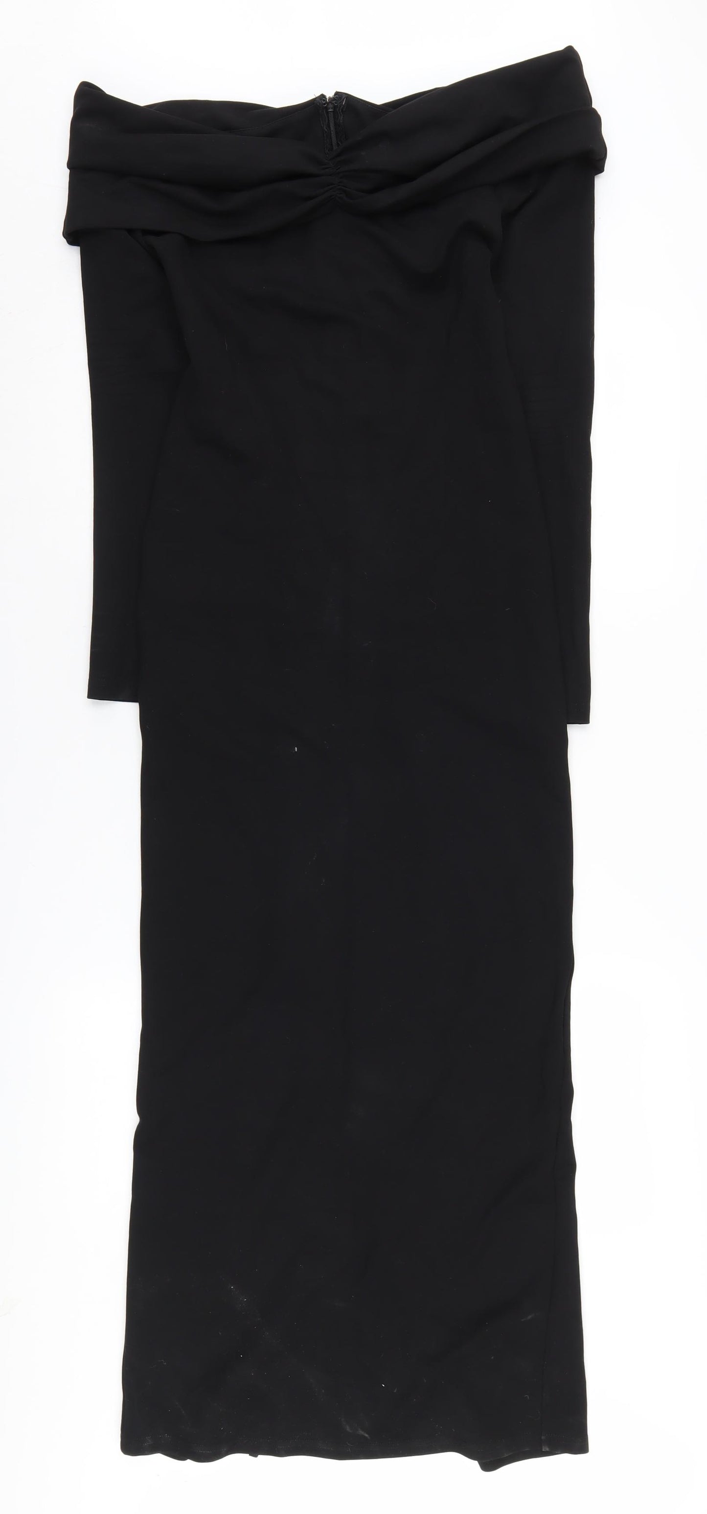 Showpo Women's Black Off Shoulder Bodycon Midi Dress