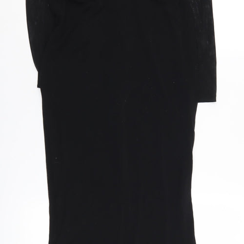 PrettyLittleThing Women's Black Bodycon Long Dress, Size 10