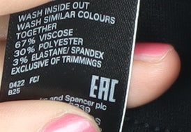 Marks & Spencer Women's Black Wide-Leg Trousers Size 8