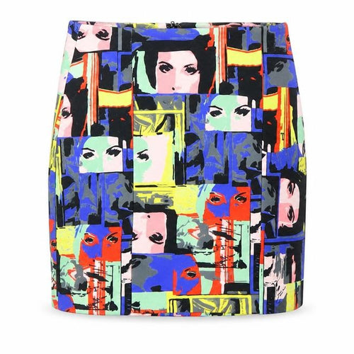 ASOS Women's Multicoloured Art Print Pencil Skirt UK Size 4