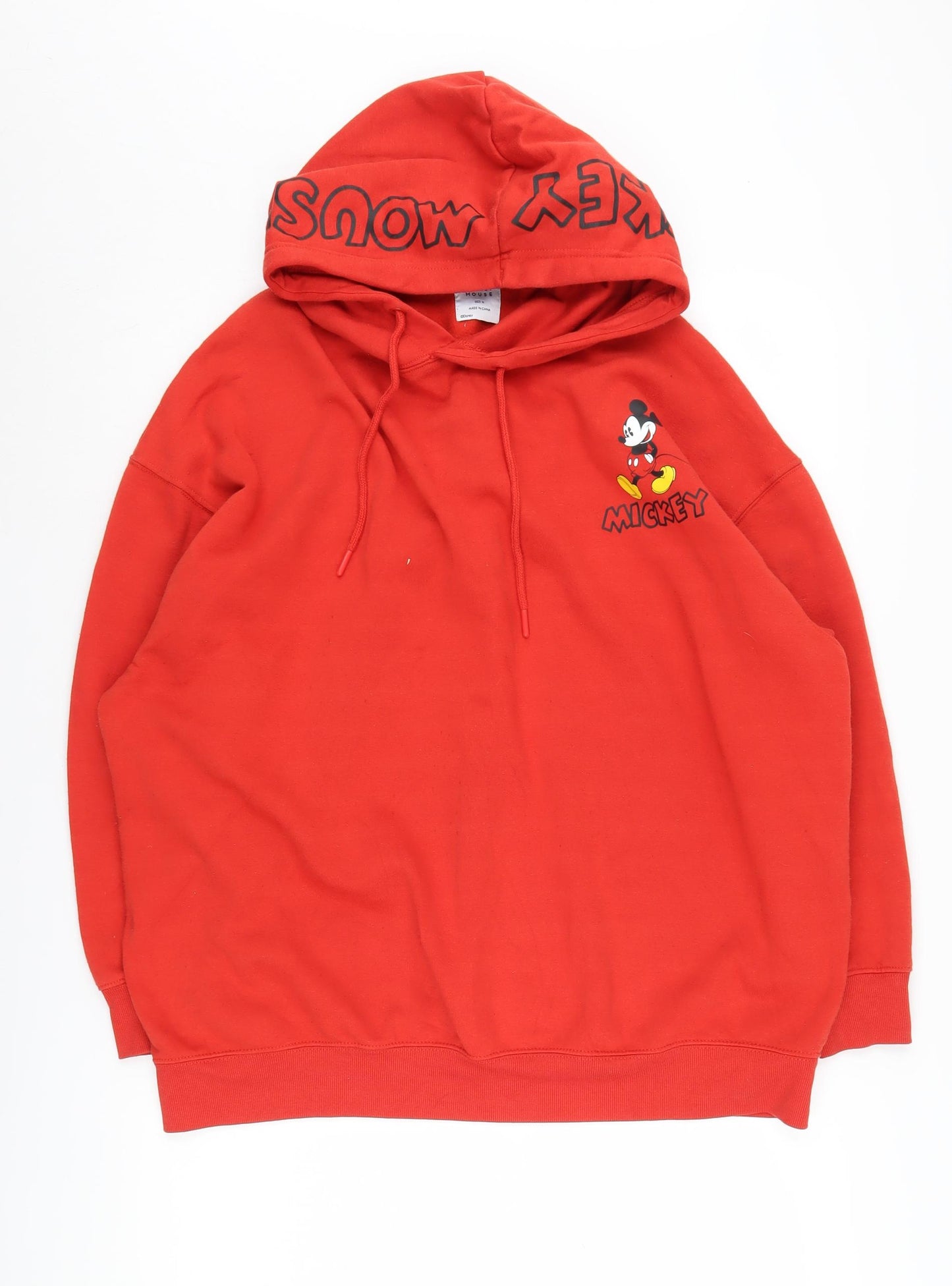 Disney Unisex Red Mickey Mouse Pullover Hoodie M