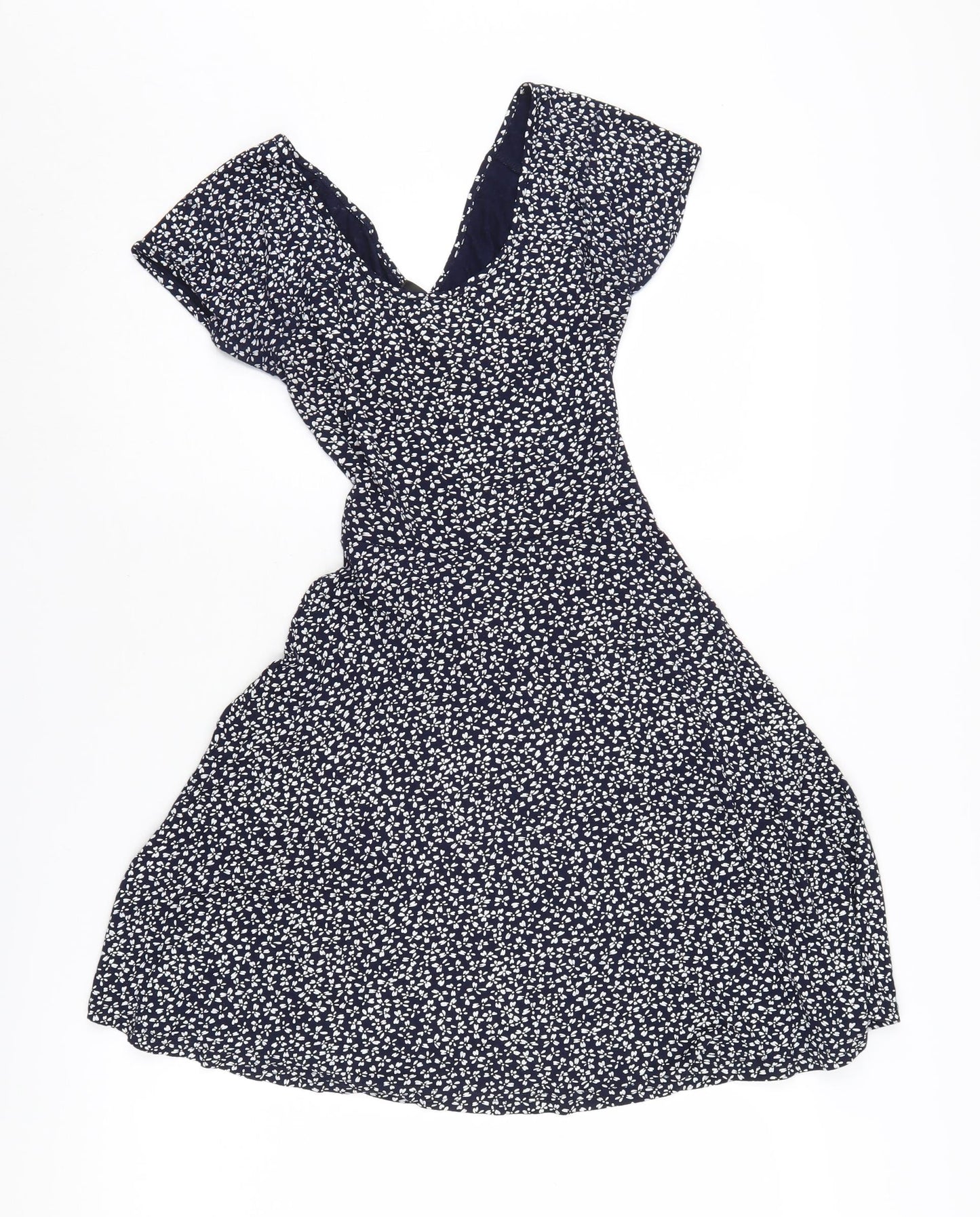 Club L Women's Blue Floral Fit & Flare Dress Size 8