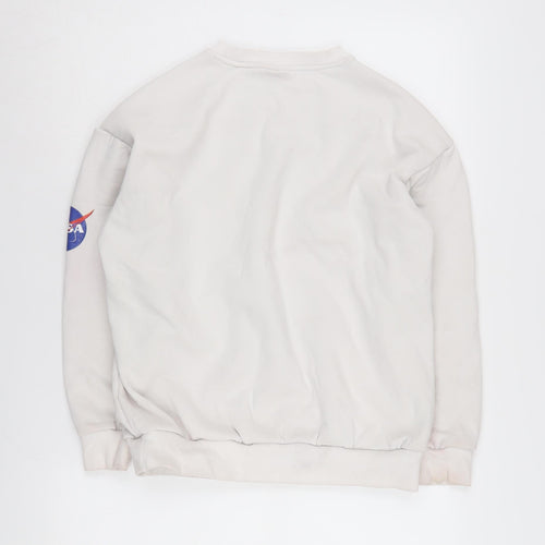 Street Fashion Unisex Kids White NASA Pullover M Sweatshirt