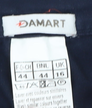 Damart Women's Blue Straight Jeans Size 16