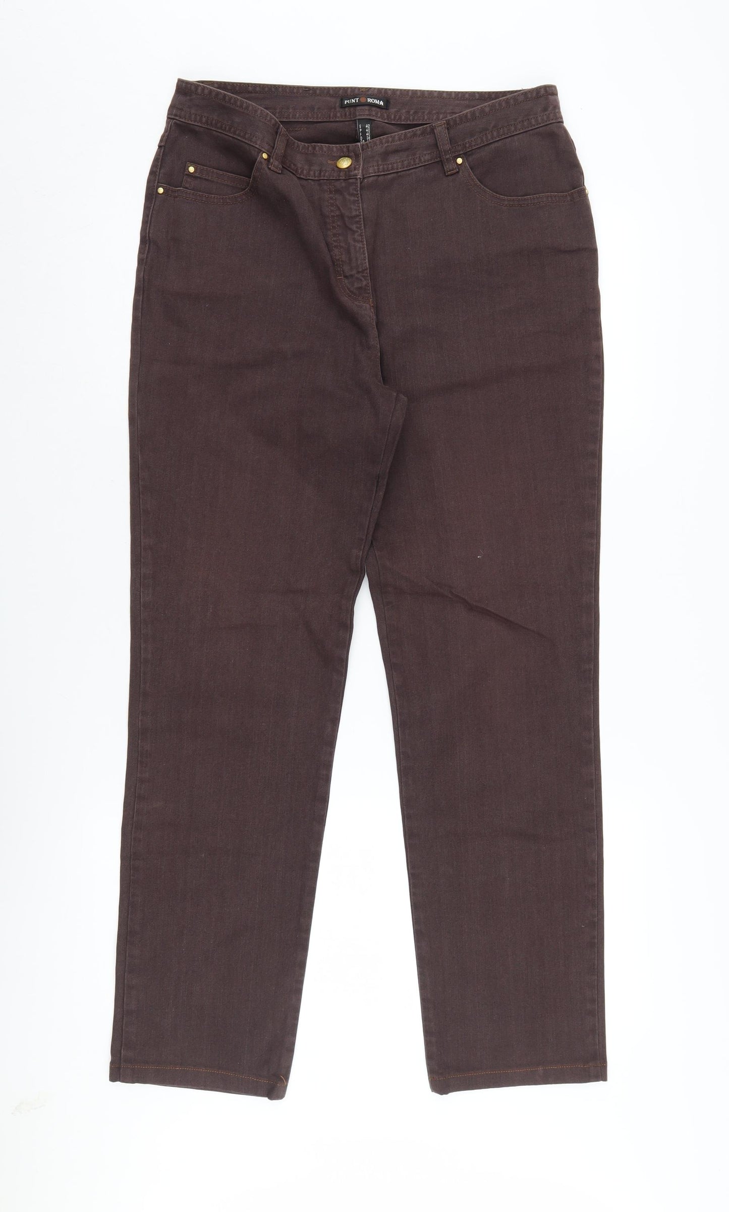 Punt Roma Women's Brown Denim Jeans Size 12