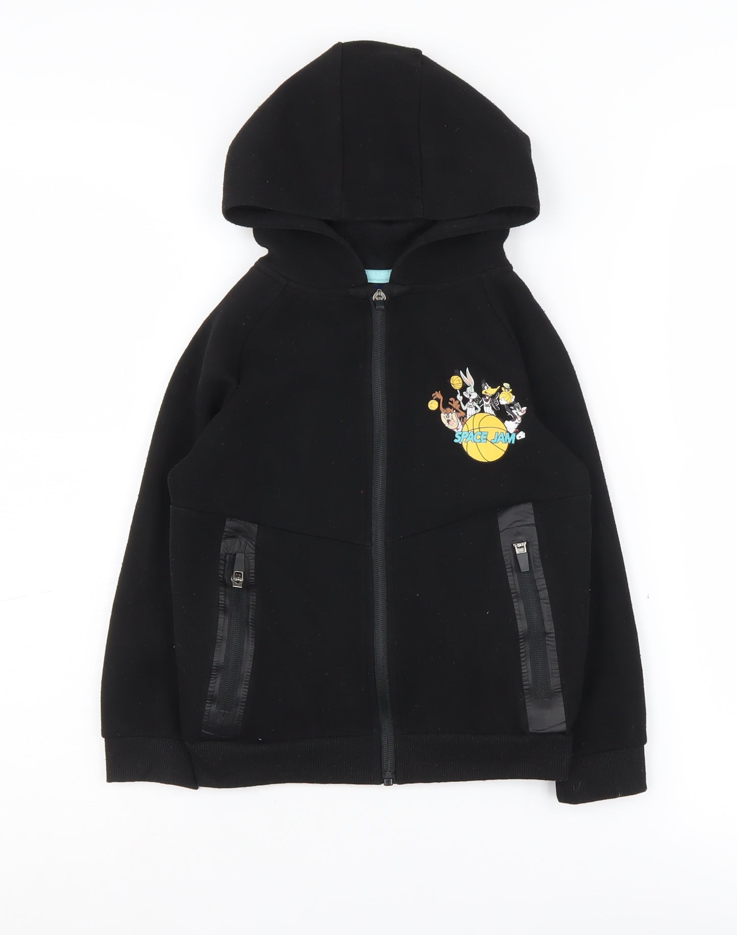 Space Jam Boys Black Hoodie 6-7 Years Full Zip