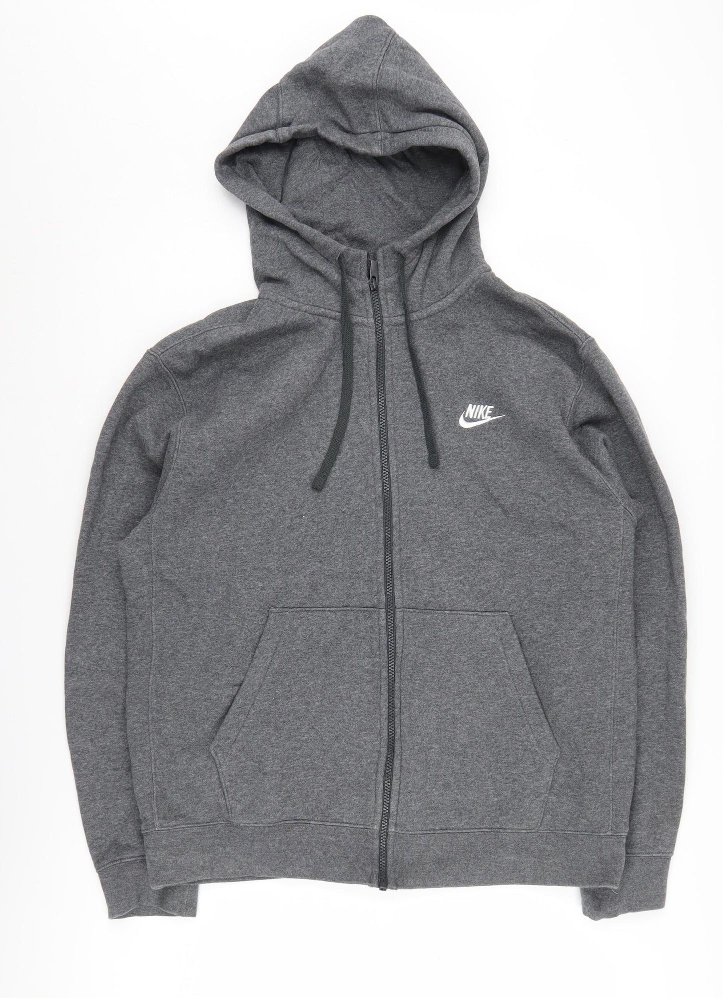 Nike Men's Grey Full Zip Hoodie, Size M