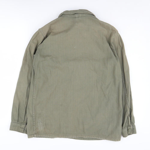 Topshop Women's Green Military Jacket Size UK 10