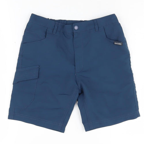 Regatta Boys Blue Cargo Shorts 9-10 Years Summer Pockets Polyester