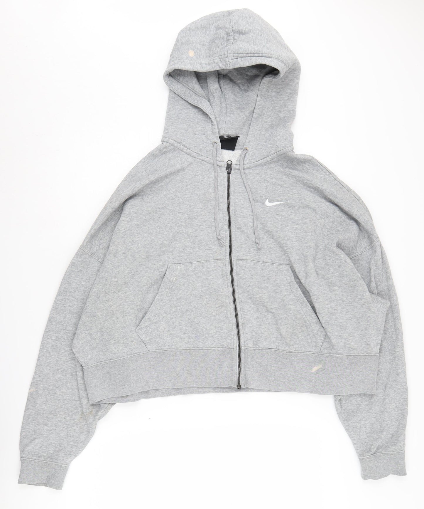 Nike Women's Grey Full Zip Hoodie - Size L