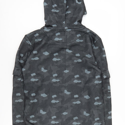 DFND Boys' Black Camouflage Logo Hoodie 11-12 Years