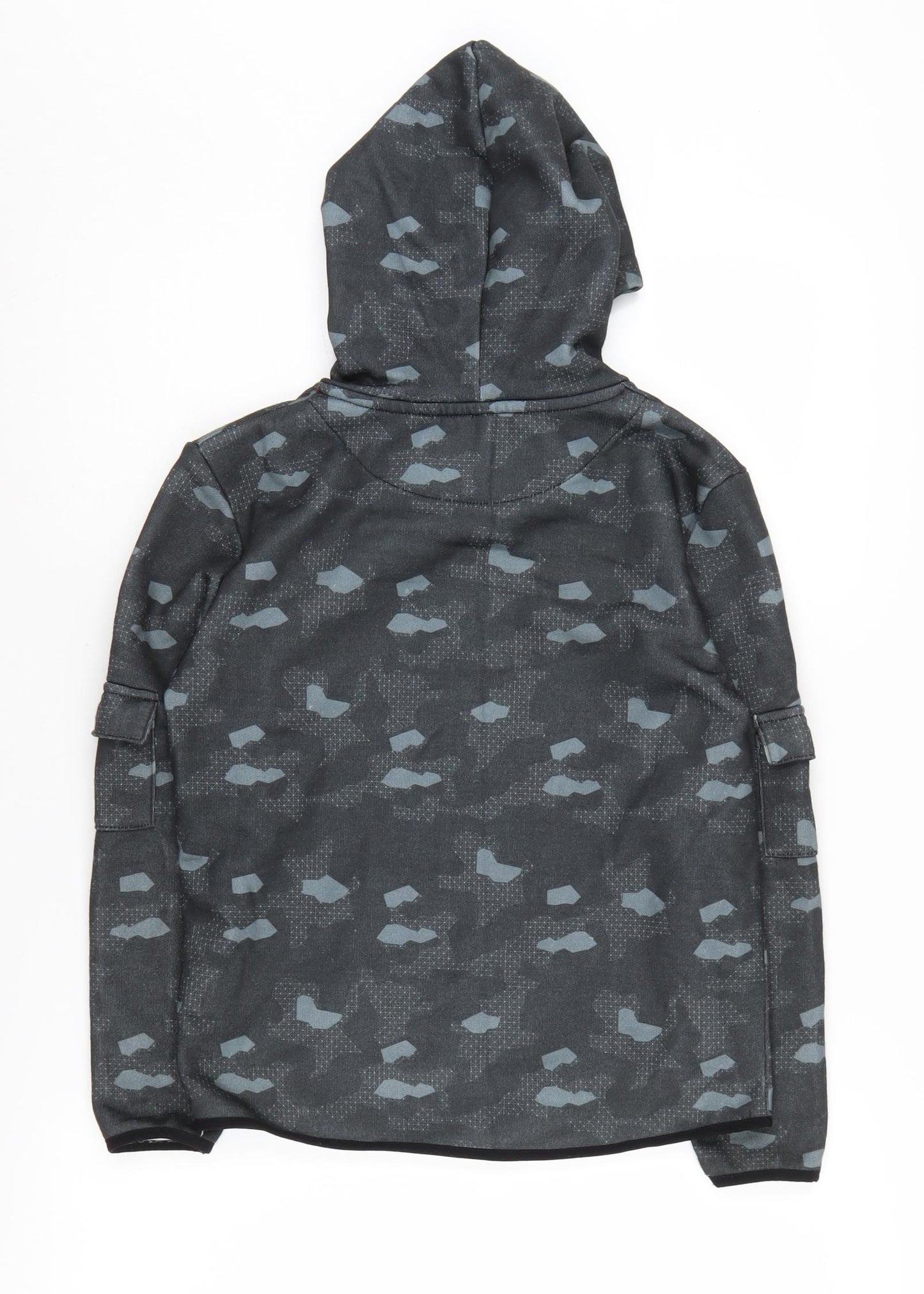 DFND Boys' Black Camouflage Logo Hoodie 11-12 Years