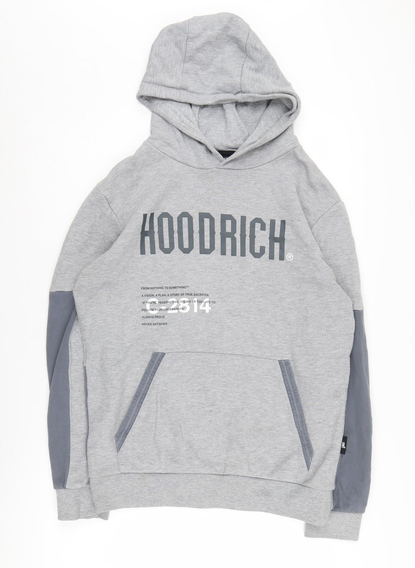 Hoodrich Men's Grey Hoodie L Pullover Urban Style