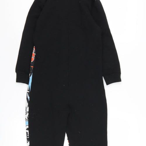 Marvel Boys Black Multicolour 6-7 Years One Piece Hooded Sleepsuit