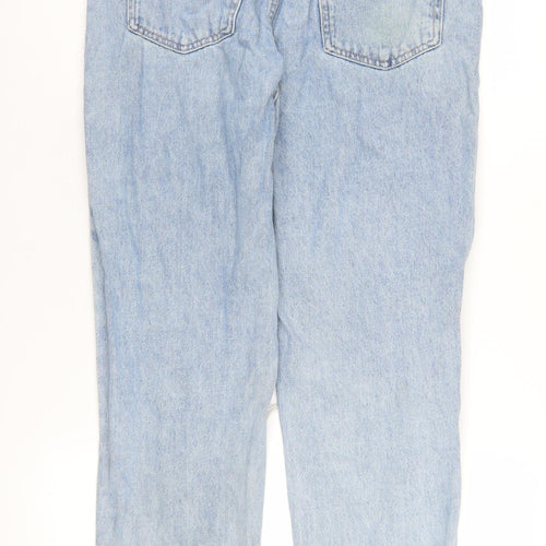 Zara Women's Light Blue Mom Jeans Size 2 Distressed