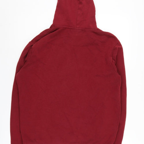 Fila Men's Red Full Zip Hoodie Size S - Logo Accents