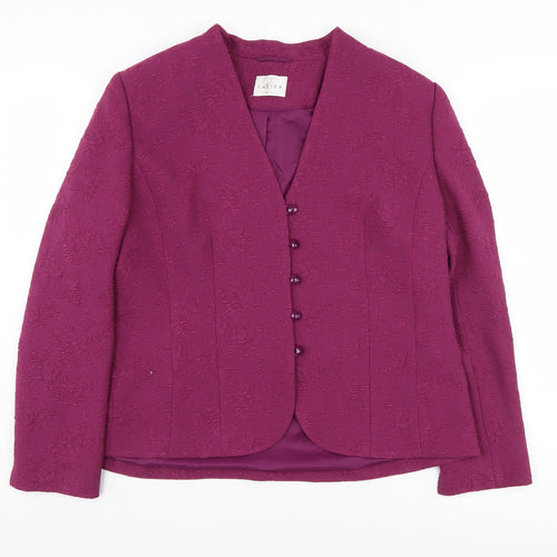 Eastex Women's Purple Long Sleeve Blazer UK 16
