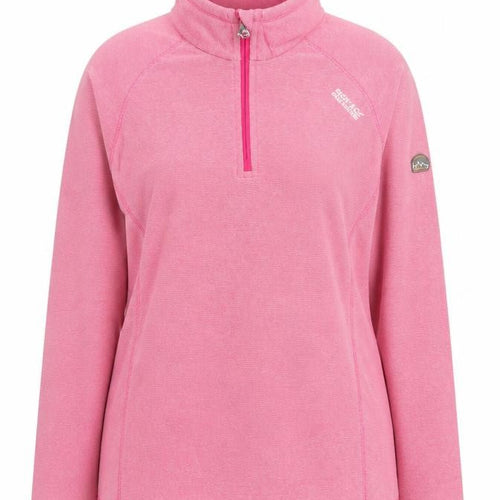 Regatta Women's Pink Henley Sweatshirt UK 10 High Neck
