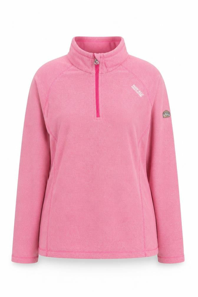 Regatta Women's Pink Henley Sweatshirt UK 10 High Neck