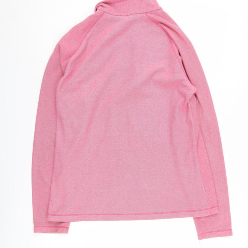 Regatta Women's Pink Henley Sweatshirt UK 10 High Neck