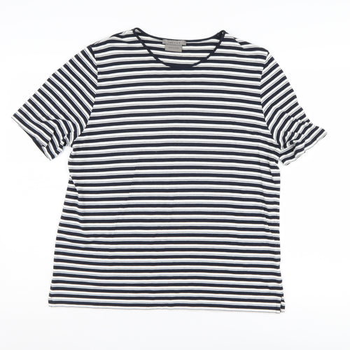 Jaeger Women's Striped T-Shirt M Multicoloured